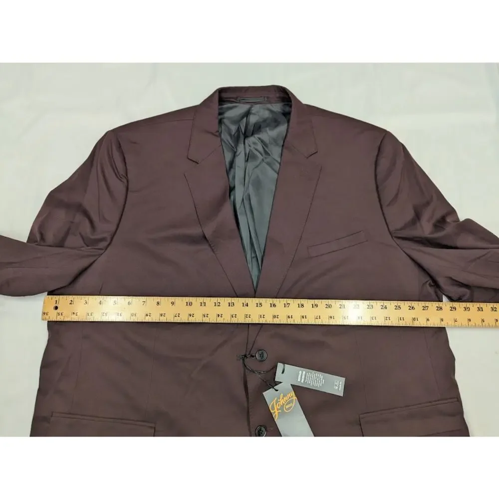Johnny Bigg Jacket Mens 54 Maroon Sports Blazer NEW